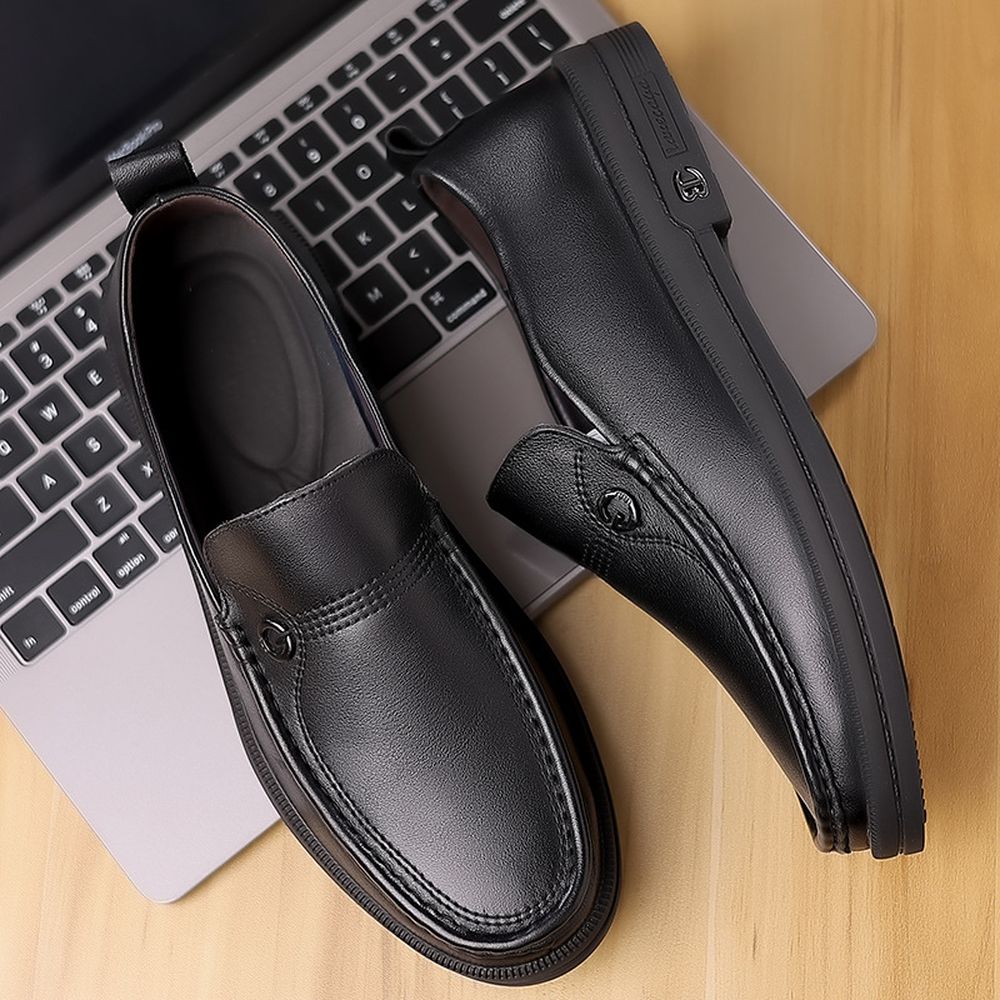Men's Loafers Business Casual Shoes Mens Slip-On Leather Shoes